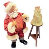 Clothtique Santa with Ice Sculpture and Stand Figurine