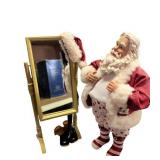 Set of 4 Clothtique Santa Figurines with Accessories