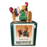 Collection of 4 Santa Claus Holiday Figurines with Original Boxes