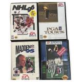 Lot of 4 EA Sports EMPTY Game Cases NHL 96 Madden 95 PGA Tour II PGA Tour 96