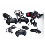 Lot of 5 Sega Genesis Game Controllers with Adapter