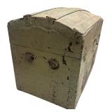 Antique Domed Wooden Travel Trunk with Original Lining