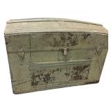 Antique Domed Wooden Travel Trunk with Original Lining