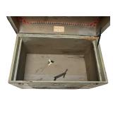Antique Domed Wooden Travel Trunk with Original Lining
