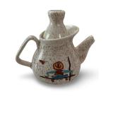 Red Wing Pottery Round Up Teapot with Cowboy and Bull Motif