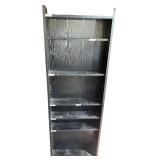 Black Wood Entertainment Stand and 5-Shelf Bookcase Set