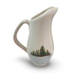 Red Wing 2001 Collectors Society Ceramic Pitcher with Lake and Deer Motif