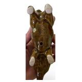 2010 RWCS Brown Glazed Pottery Pig Figurine