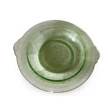 Set of 3 Green Depression Glass Serving Dishes