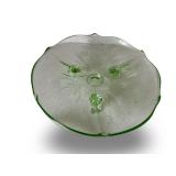 Set of 3 Green Depression Glass Serving Dishes