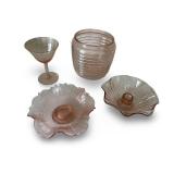 Collection of Vintage Pink Depression Glass Dishes and Tableware
