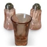 Collection of Vintage Pink Depression Glass Dishes and Tableware