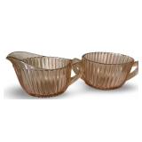 Collection of Vintage Pink Depression Glass Dishes and Tableware