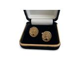 Gold Tone Anchor Cufflinks in Presentation Box