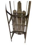 Vintage Wooden and Metal Snow Sled with Rope Pull