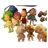 Vintage Strawberry Shortcake Dolls Collection with Strawberry Carry Case and Toy Animals
