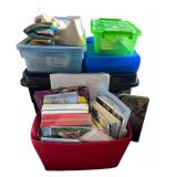 Bulk Office Supplies Collection with Storage Totes and Organizers