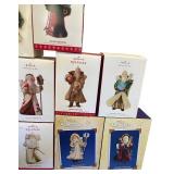 Collection of 17 Hallmark Keepsake Father Christmas Ornaments with Boxes