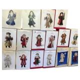 Collection of 17 Hallmark Keepsake Father Christmas Ornaments with Boxes