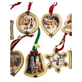 Set of 12 M.J. Hummel Porcelain Christmas Ornaments