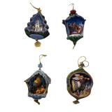 Set of 9 Jim Shore Heartwood Creek Christmas Ornaments with Boxes