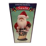 Set of 3 Musical Dancing Santa Claus Figures with Boxes