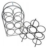 Entertaining Set with Metal Ice Bucket, 2 Wine Racks, Plastic Tumblers, and Black Leather Case