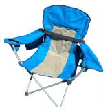 Set of 2 Folding Camp Chairs and Tripod Stool with Carry Bag and 2 Coolers