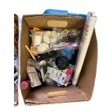 Collection of Hardware, Fasteners, Trailer Hitch, and Tools