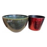 Collection of 7 Assorted Ceramic and Metal Planters and Pots