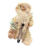 Collectible Porcelain English Garden Santa Doll 16 Inch with Accessories