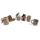 Set of 6 Red Wing Pottery Christmas Mini Ornaments 2005