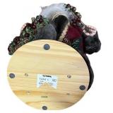 Set of 2 Decorative Santa Claus Figures with Holiday Accents