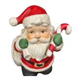 Set of 2 Ceramic Santa Claus Holiday Figurines