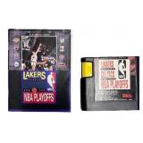 Lakers versus Celtics and the NBA Playoffs Sega Genesis Game with Box and Manual