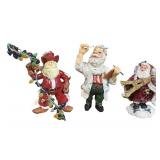 Set of 5 Santa Claus Christmas Figurines and Ornaments