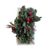 Collection of Artificial Holiday Wreaths and Decorative Garlands