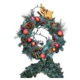 Collection of Artificial Holiday Wreaths and Decorative Garlands