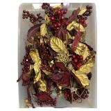 Collection of Artificial Holiday Wreaths and Decorative Garlands