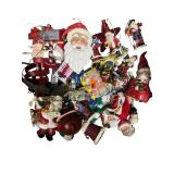 Large Collection of Assorted Christmas Ornaments and Santa Decorations