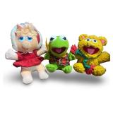 Set of 3 Muppet Babies Plush Toys Featuring Miss Piggy, Kermit, and Fozzie Bear