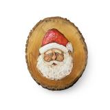 Santa Claus Christmas Decor Lot with Carved Wood and Painted Gourd Figures