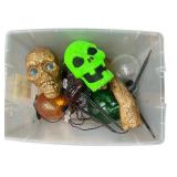 Halloween Decor Lot with Lights, Tombstones, and Props
