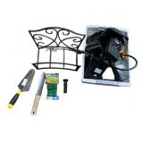 Garden Tools and Outdoor Accessories Lot with Shovels, Hand Tools, and Metal Wall Shelf
