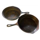 Pair of Vintage Cast Iron Skillets