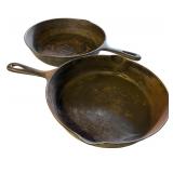 Pair of Vintage Cast Iron Skillets