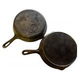 Pair of Vintage Cast Iron Skillets