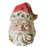 Holiday Treasures Santa Claus Ceramic Cookie Jar with Box