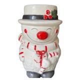 Enesco Snowman Ceramic Cookie Jar with Lid