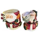 Rosegarden Santa Claus Christmas Ceramic Pitcher and Mugs Set